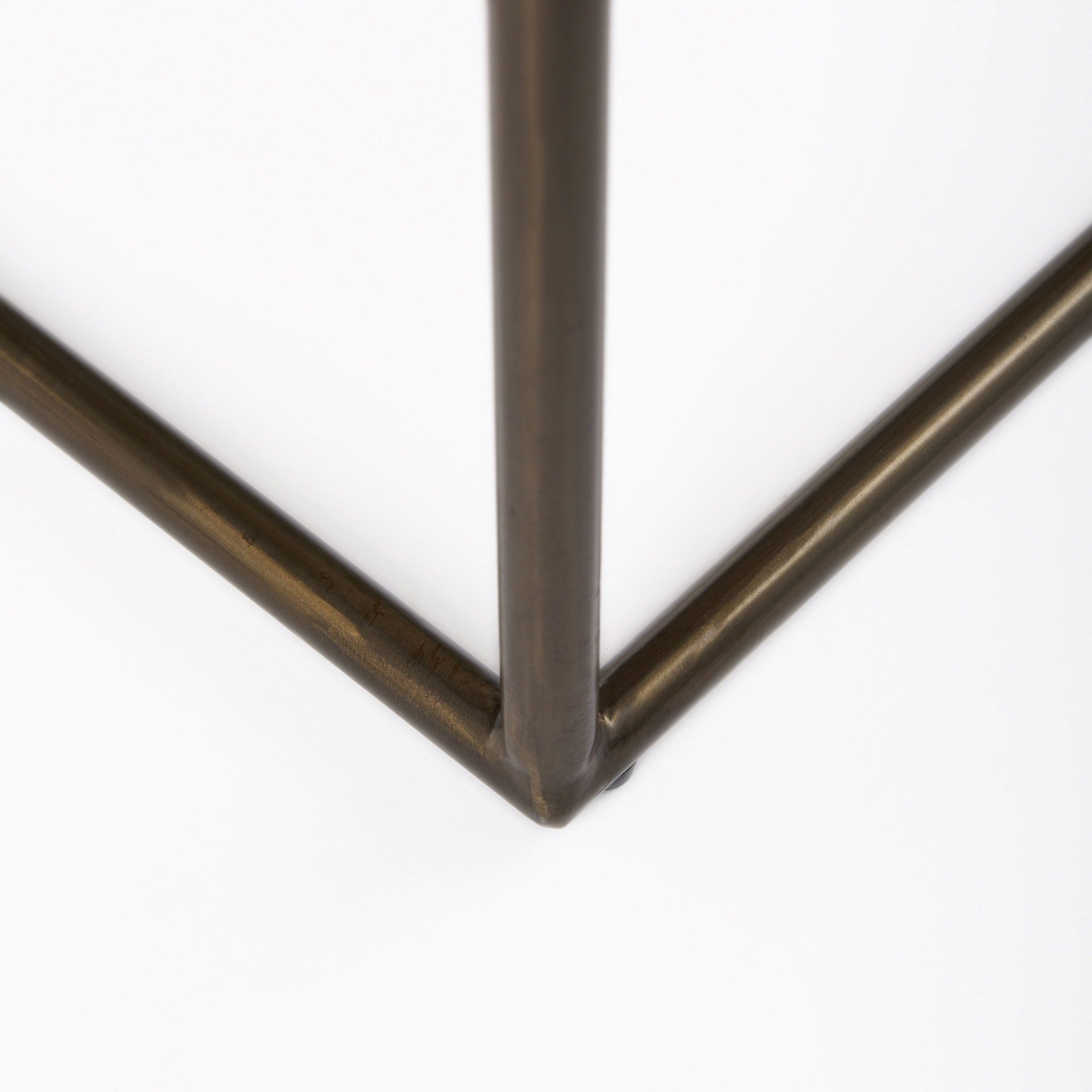 Clarissa 22.0L x 16.0W x 16.75H Black Leather Woven Seat with Gold Metal Frame Stool, Benche by Mercana, 22" length x 16" width x 16.5" height View 10