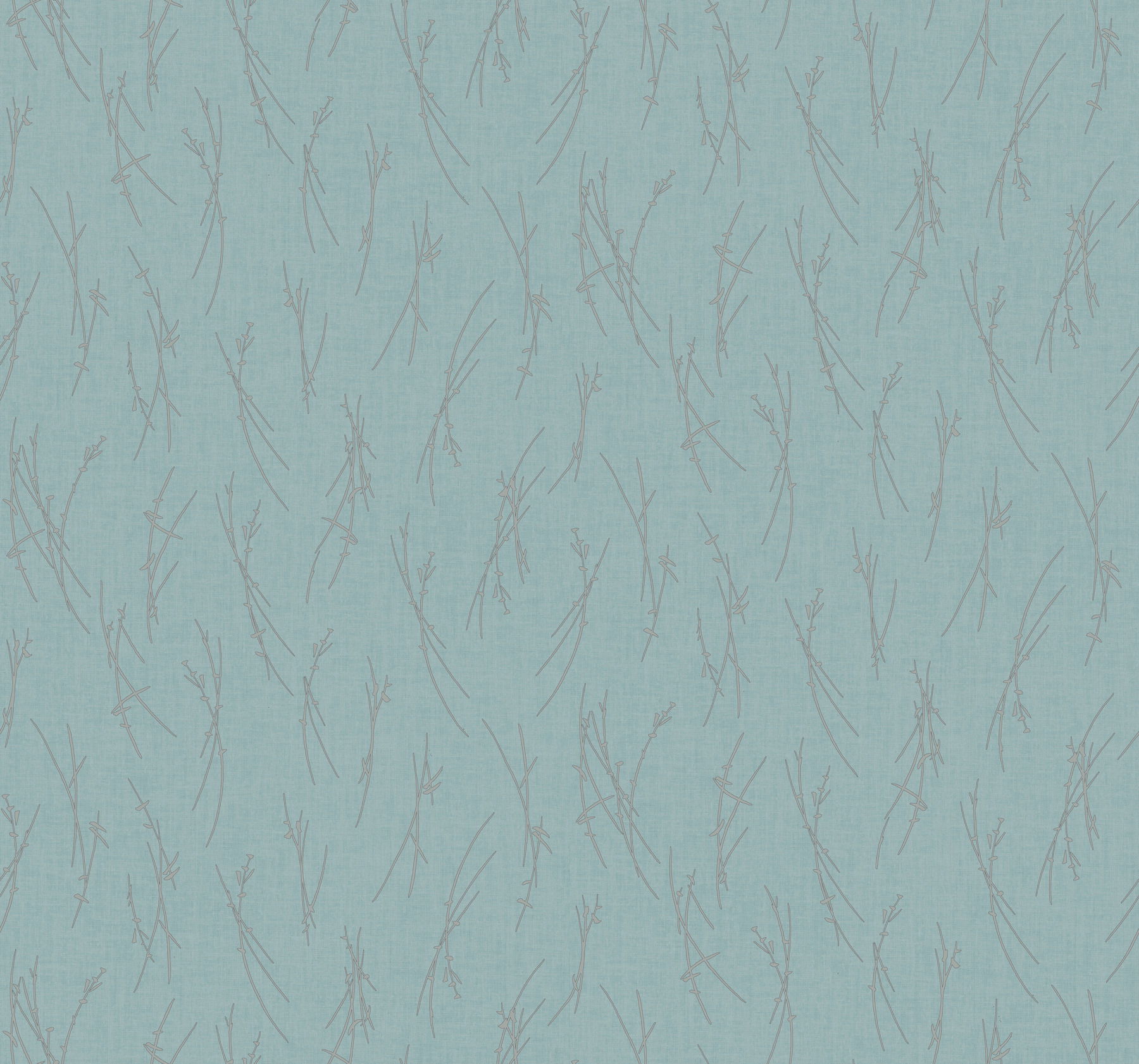 Sprigs Smokey Blue & Silver Wallpaper large image 