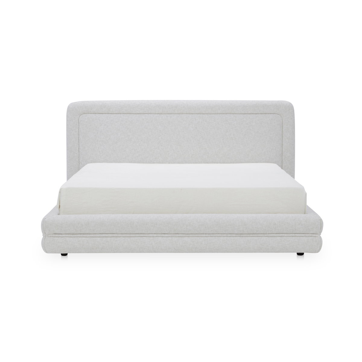 Tory Queen Bed Pebble, by Moe's Home, 76.75" width x 46.75" height x 95" depth View 1