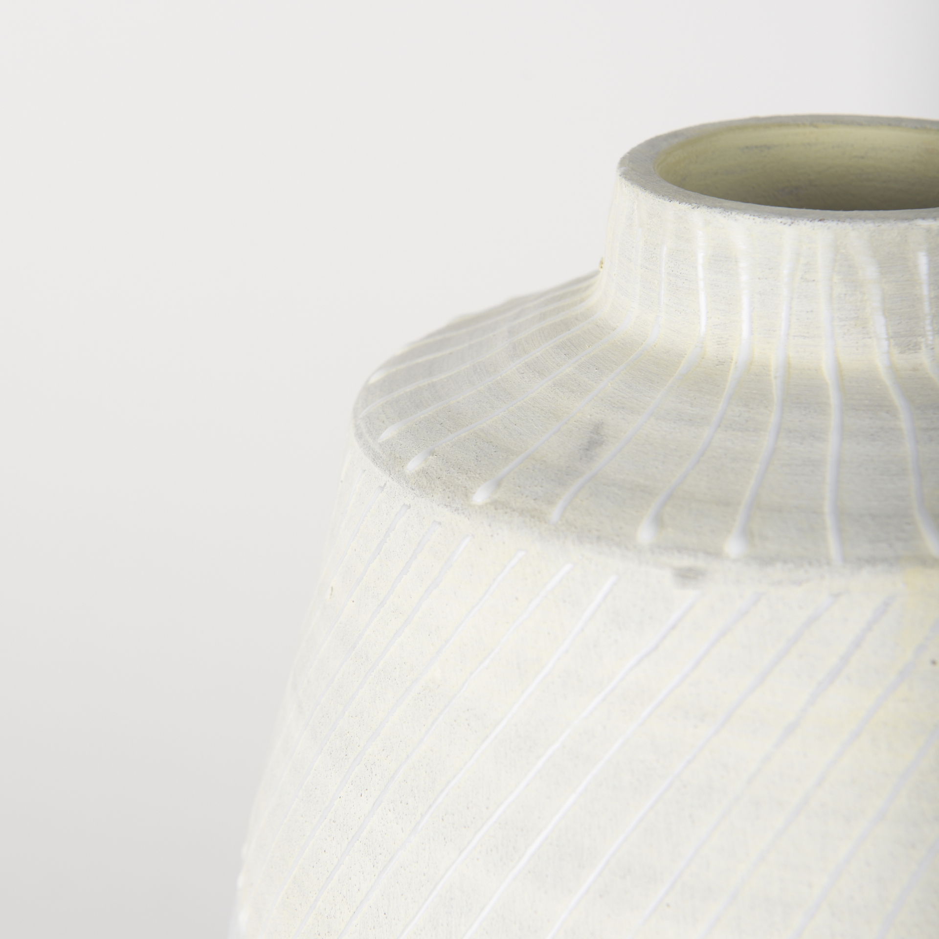 Blume 16.5H Off-White with Gray Textured Vase, by Mercana, 8.27" length x 8.27" width x 16.54" height View 7