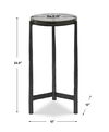 Eternity Iron & Glass Accent Table, Furniture by Uttermost, 12" width x 22.5" height x 12" depth thumbnail 3