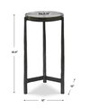 Eternity Iron & Glass Accent Table, Side & End Table by Uttermost, 12" width x 22.5" height x 12" depth thumbnail 3