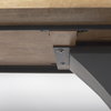 Maxton 79'L x 39'W Rectangular Pedestal Dining Table | Light Brown Wood & Gunmetal Metal | Seats 6, by Mercana, 79" length x 39" width x 30" height thumbnail 11
