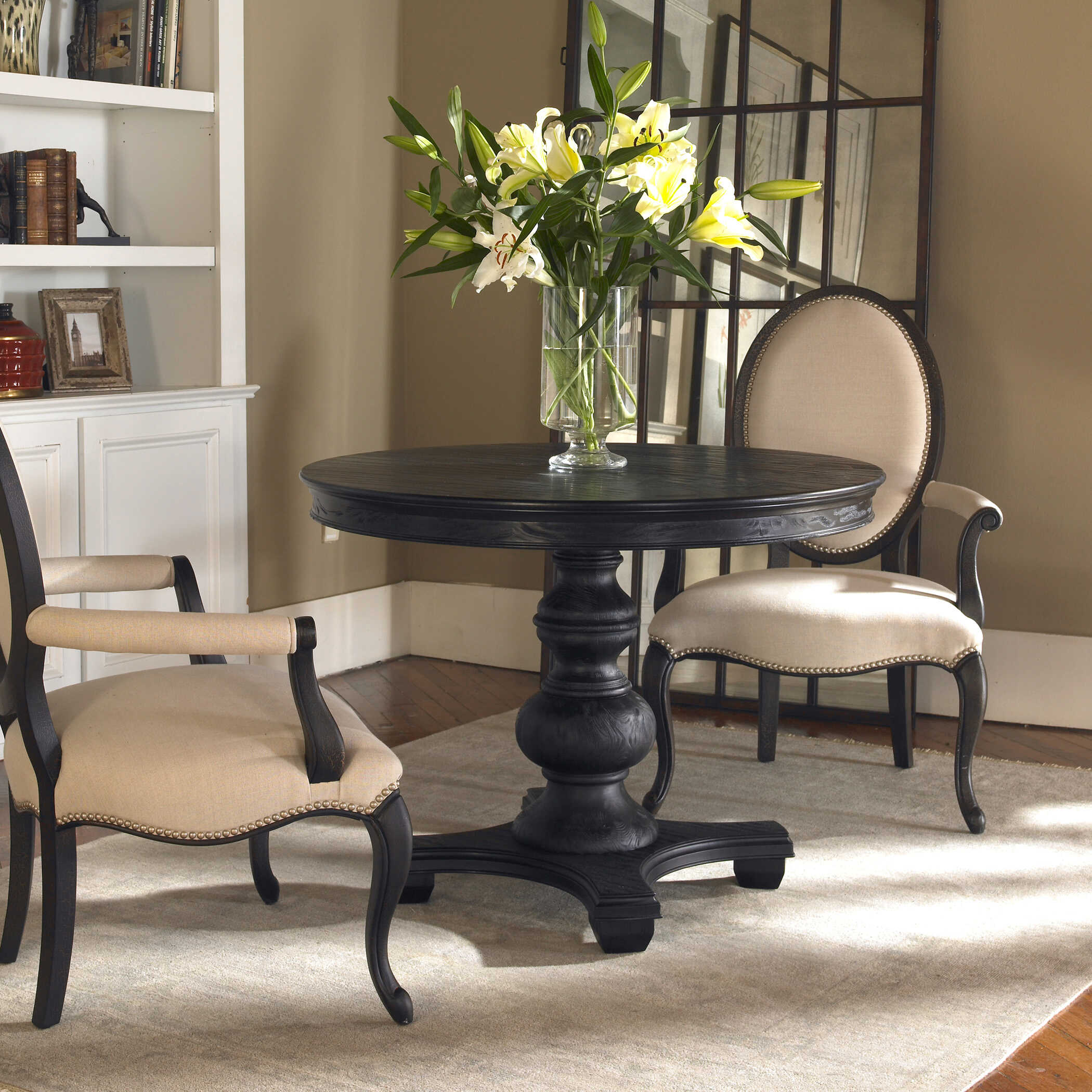 Brynmore Wood Grain Round Table, Furniture by Uttermost, 42" width x 31" height x 42" depth View 4