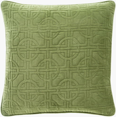 Quilted Cotton Velvet Accent Pillow