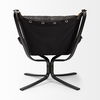 Colarado Black Leather Cushions with Black Metal Frame Sling-Style Accent Chair thumbnail 5