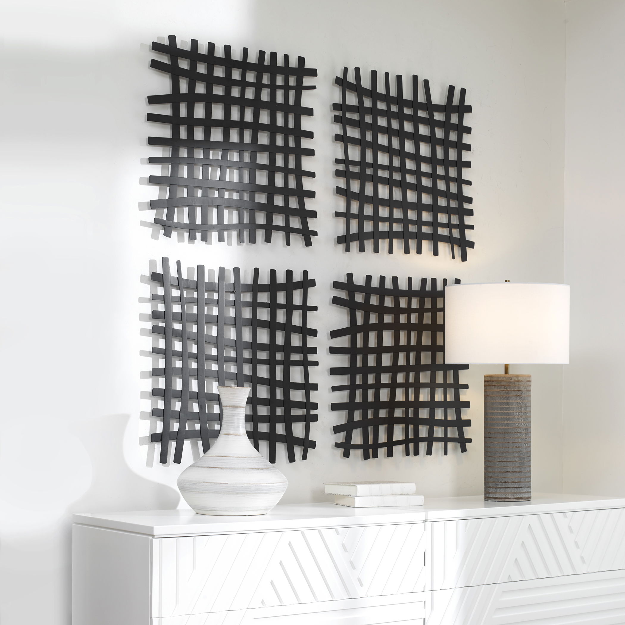 Gridlines Iron Wall Decor large image 