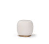 Siren Cream Fabric with Light Brown Wood Round Accent Stool thumbnail 0