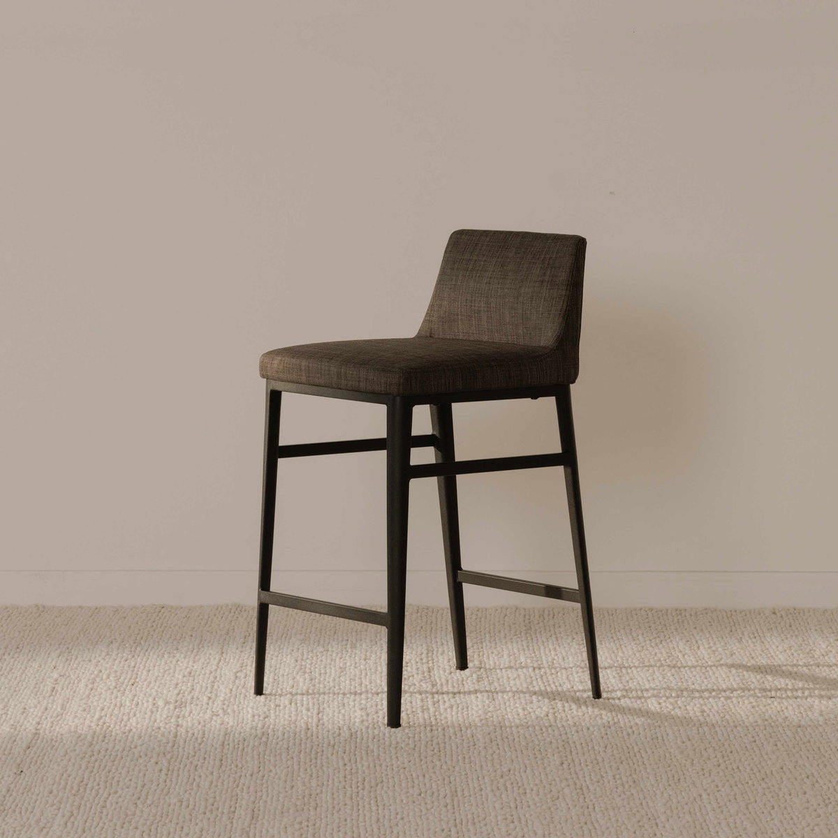 Baron Bar Stool Charcoal Grey, Counter & Bar Stool by Moe's Home, 17.5" width x 38" height x 20" depth View 6