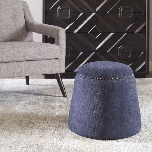 Gumdrop Denim Ottoman