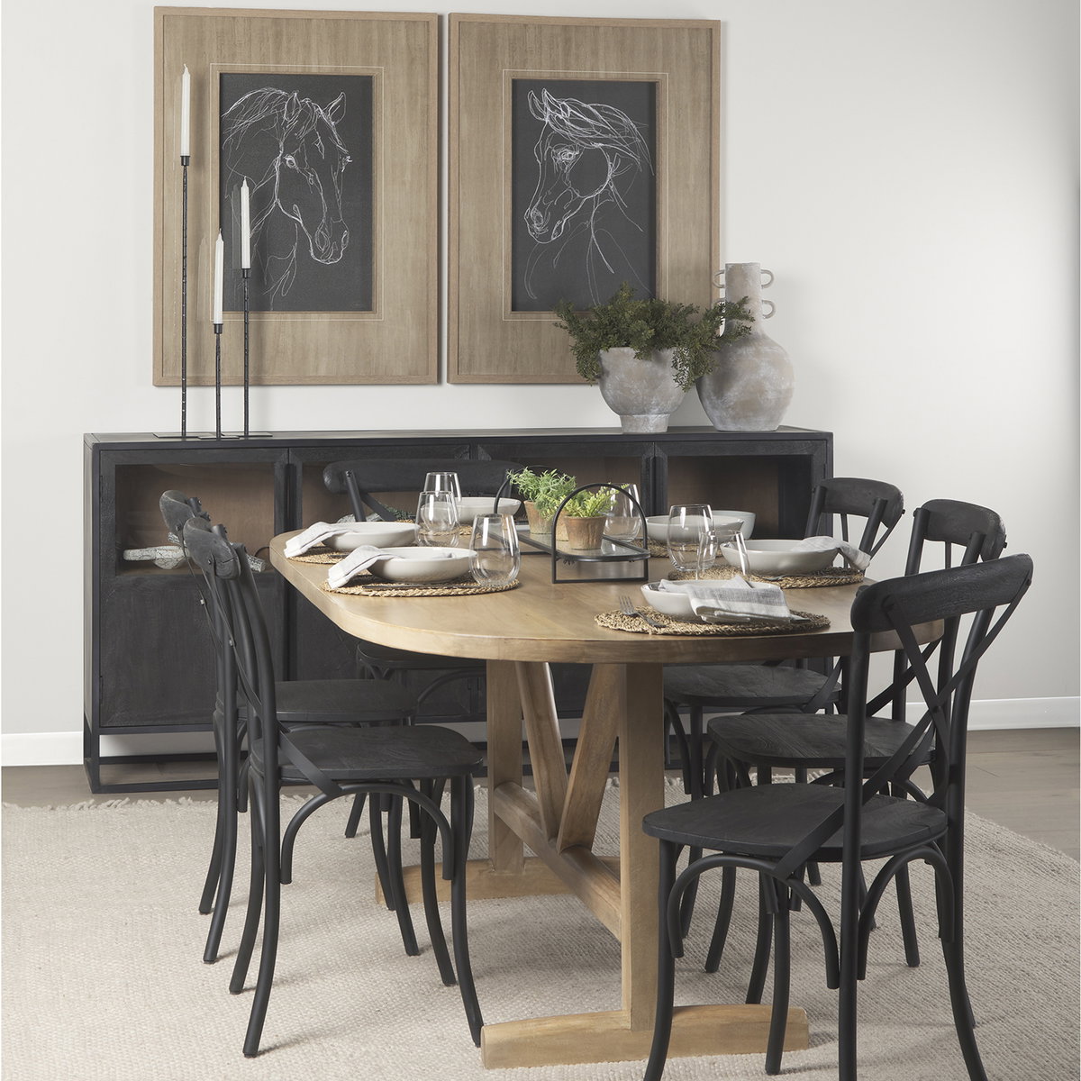 Viktor 94'L x 42'W Dining Table | Modern | Light Brown Wood | Seats 4, by Mercana, 94" length x 42" width x 30" height View 6