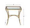 Alayna Gold End Table, Side & End Table by Uttermost, 22" width x 24" height x 14" depth thumbnail 3