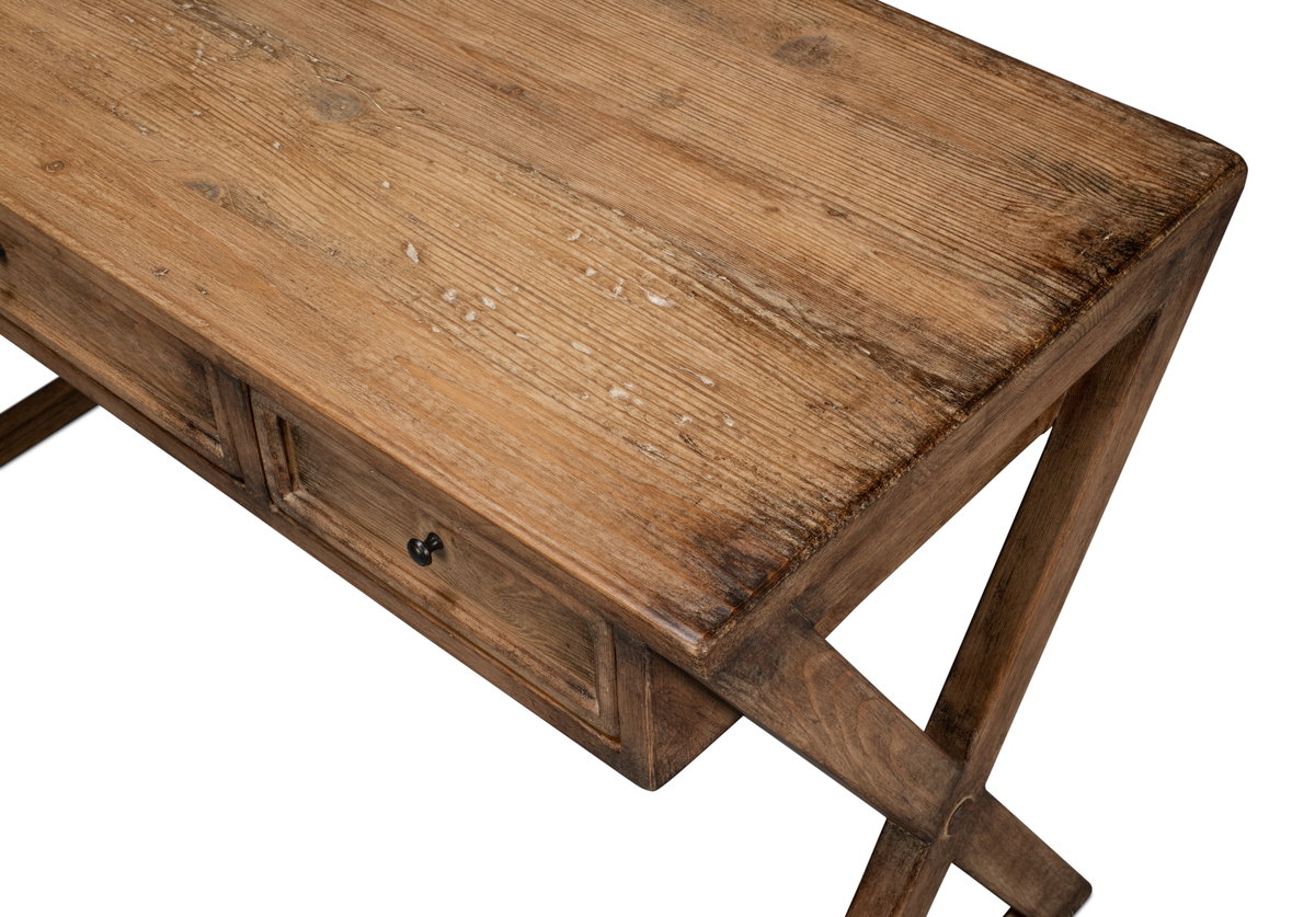 Kitchen Desk  Brown, by Sarreid, 1'10" length x 4'3" width x 2'8" height View 11