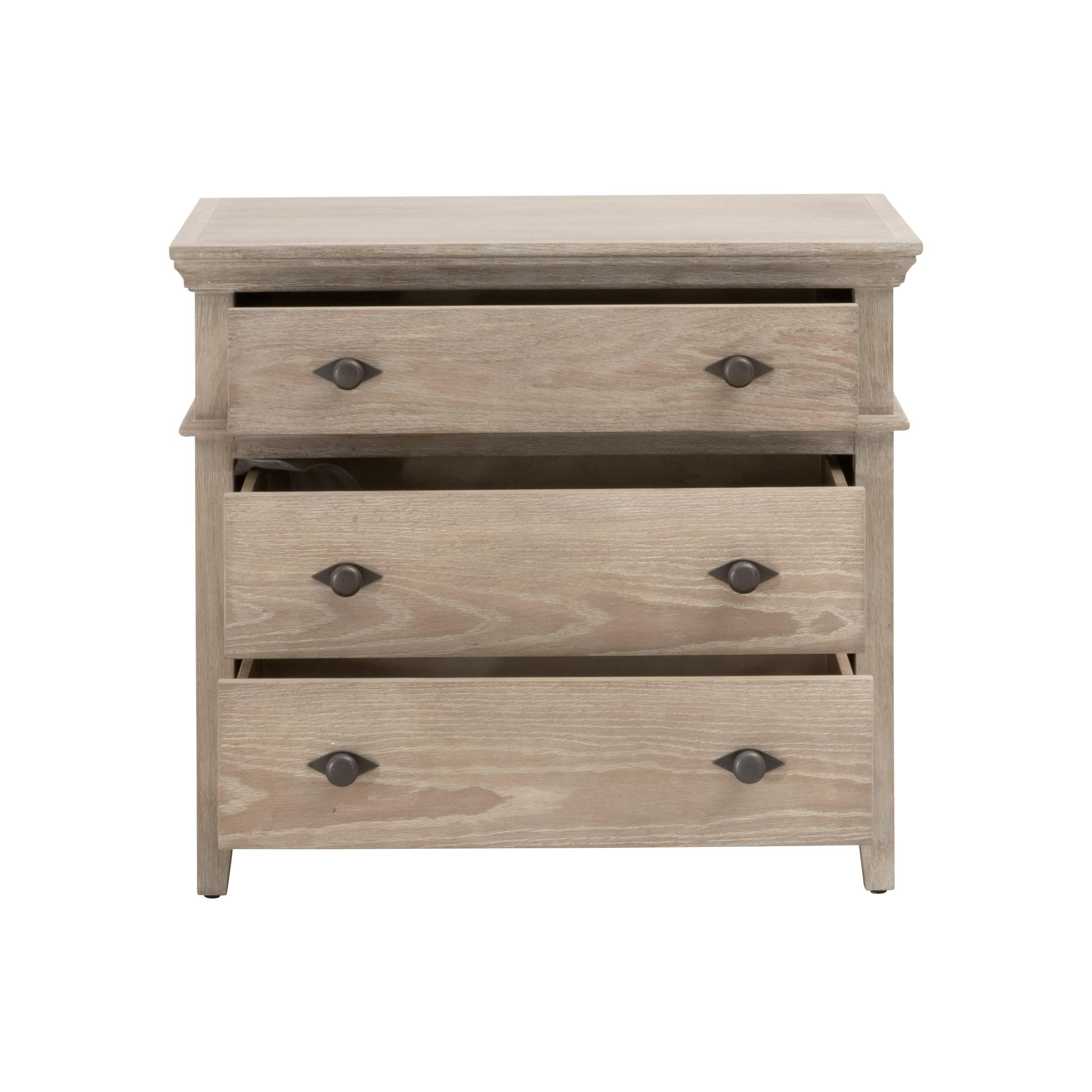 Oxford 3-Drawer Nightstand, by Essentials for Living, 30" width x 26.5" height x 19" depth View 2