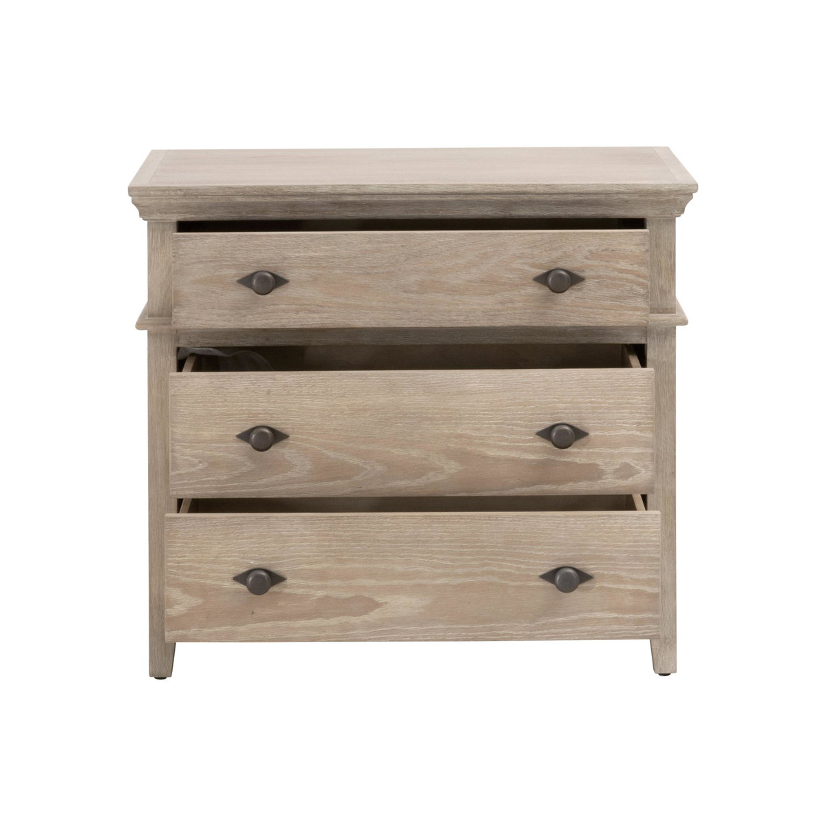 Oxford 3-Drawer Nightstand, by Essentials for Living, 30" width x 26.5" height x 19" depth View 2