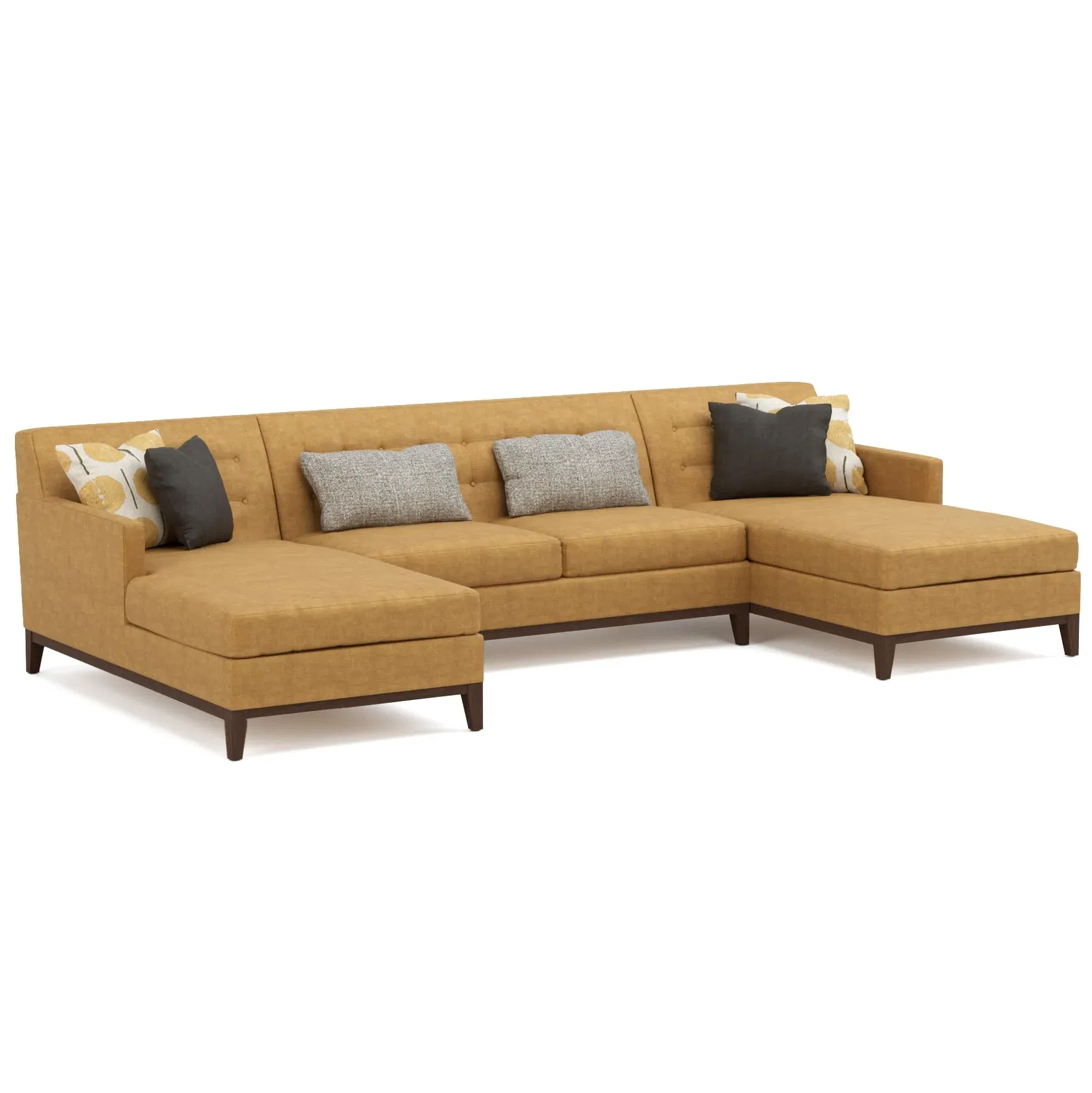 Walnut Grove Tufted Back RF Chaise large image 