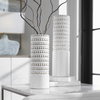 Angelou White Vases Set/2, by Uttermost, 5" width x 18.25" height x 5" depth thumbnail 2