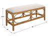 Laguna White Fabric Rattan Bench, Benche by Uttermost, 48" width x 20.5" height x 16" depth thumbnail 3