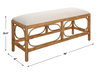 Laguna White Fabric Rattan Bench, Benche by Uttermost, 48" width x 20.5" height x 16" depth thumbnail 3