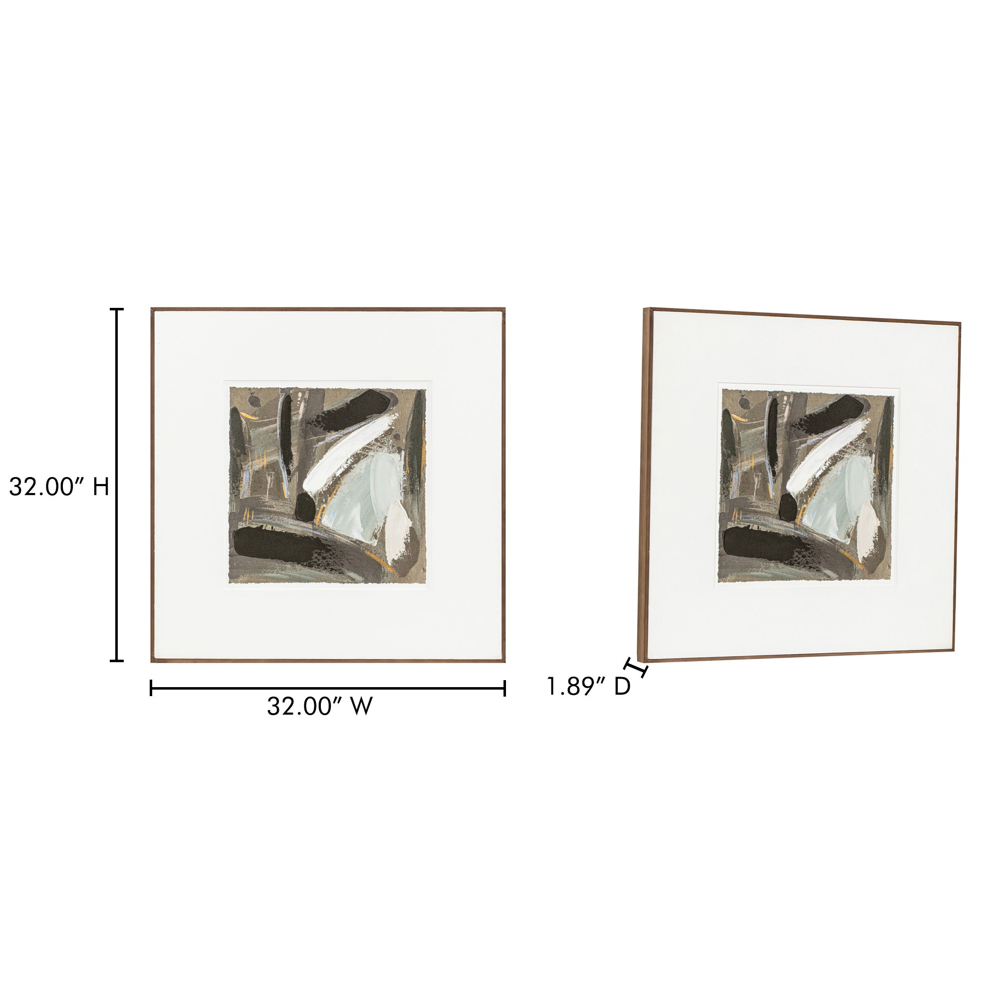 Sonnet Framed Painting, by Moe's Home, 32" width x 32" height x 1.89" depth View 8