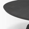Maxwell 34' Dark Brown Wood with Black Metal Pedestal Base Round Coffee Table, by Mercana, 34" length x 34" width x 16" height thumbnail 8