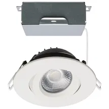 Online Designer Bathroom S11618R1 4'' Selectable Color Temperature Dimmable Air-Tight IC Rated LED Canless Recessed Lighting Kit