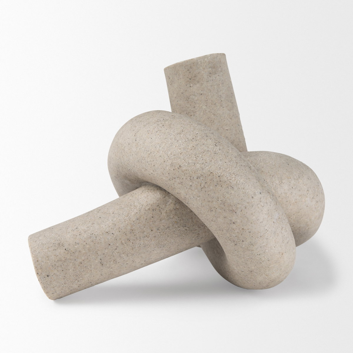 Otto  Sandstone Resin Large Knot Sculpture Decorative Object, by Mercana, 12.01" length x 10.47" width x 7.48" height View 4
