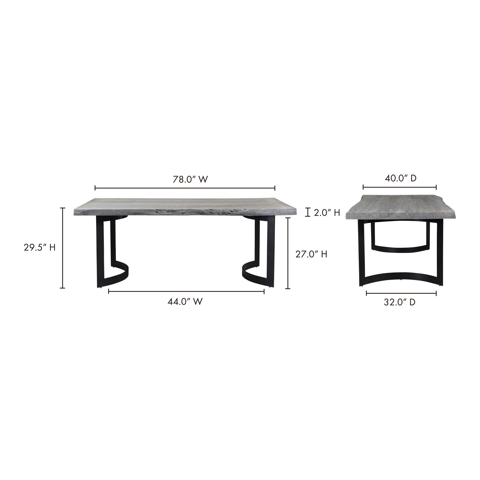 Bent Dining Table Extra Small large image 