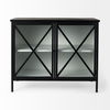 Aurelia Two Door Glass Cabinet, Cabinets & Chest by Mercana, 40.5" length x 16" width x 33" height thumbnail 6
