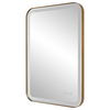 Crofton Lighted Brass Vanity Mirror, by Uttermost, 22.25" width x 32.25" height x 2.12" depth thumbnail 7