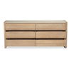 Lane 6 Drawer Dresser Natural, by Moe's Home, 72" width x 30" height x 20" depth thumbnail 4