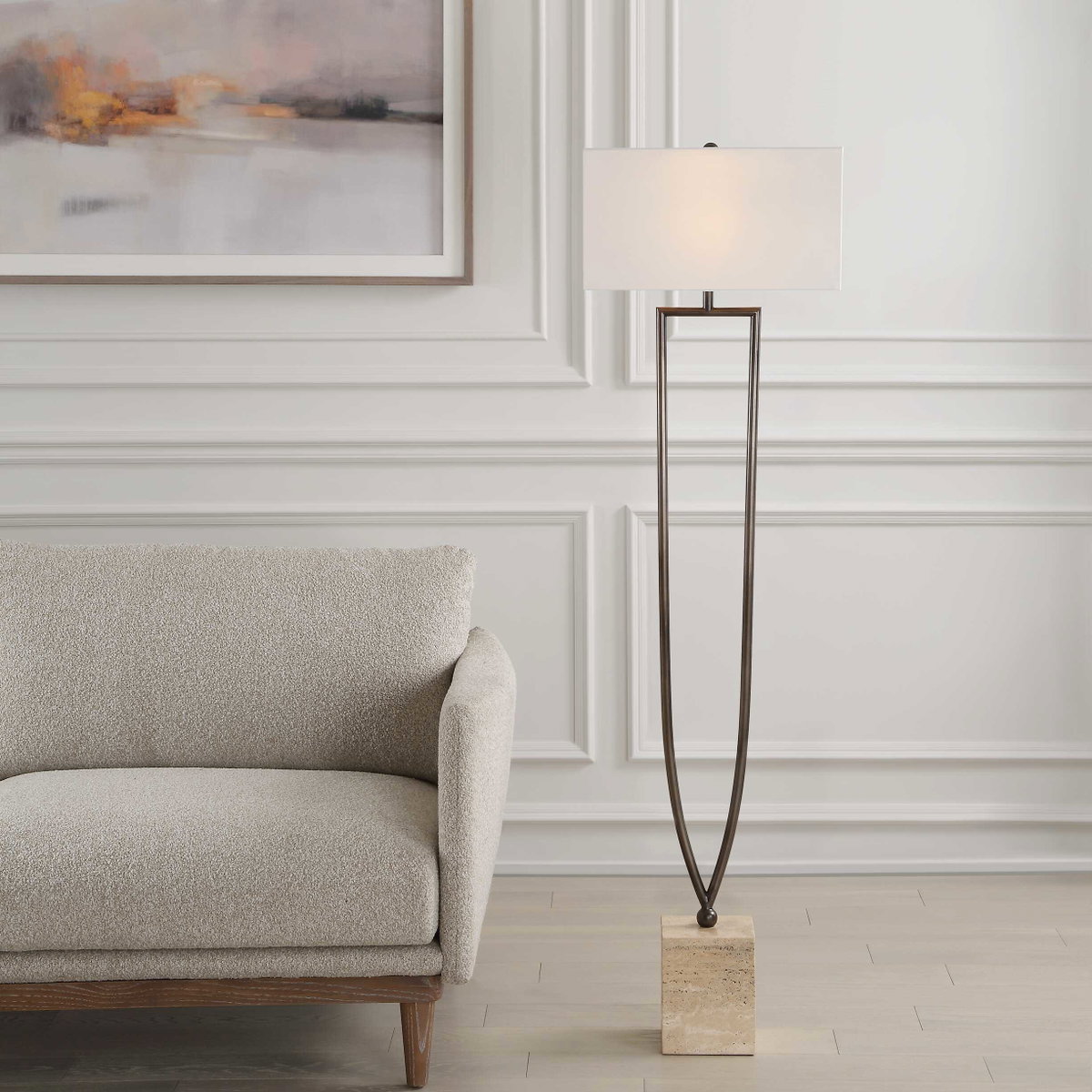 Fork In The Road Floor Lamp, by Uttermost, 18" width x 64" height x 10" depth View 9