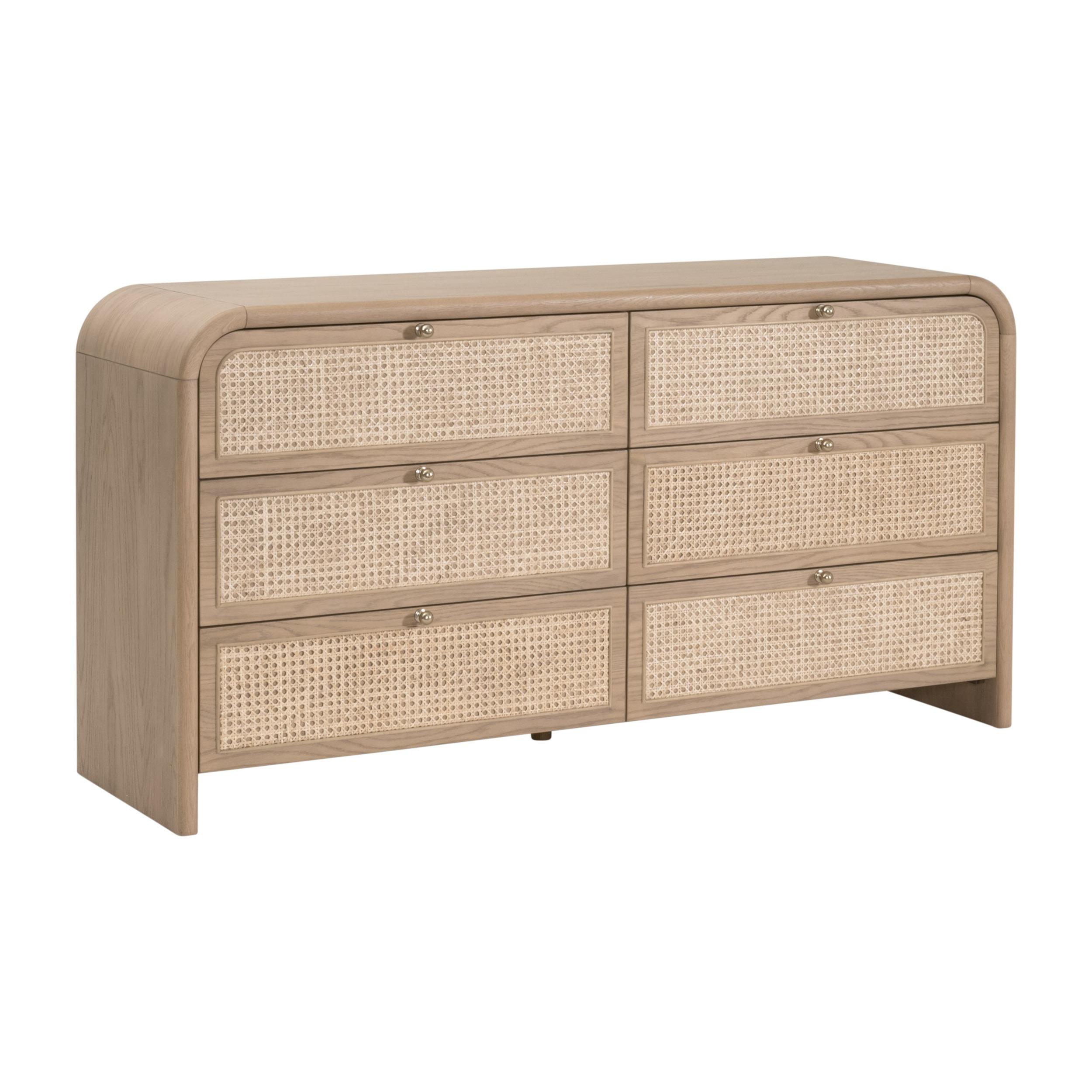 Cannes 6-Drawer Double Dresser, by Essentials for Living, 68" width x 35" height x 20" depth View 3