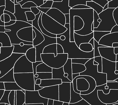 Robotics Black Peel & Stick Wallpaper