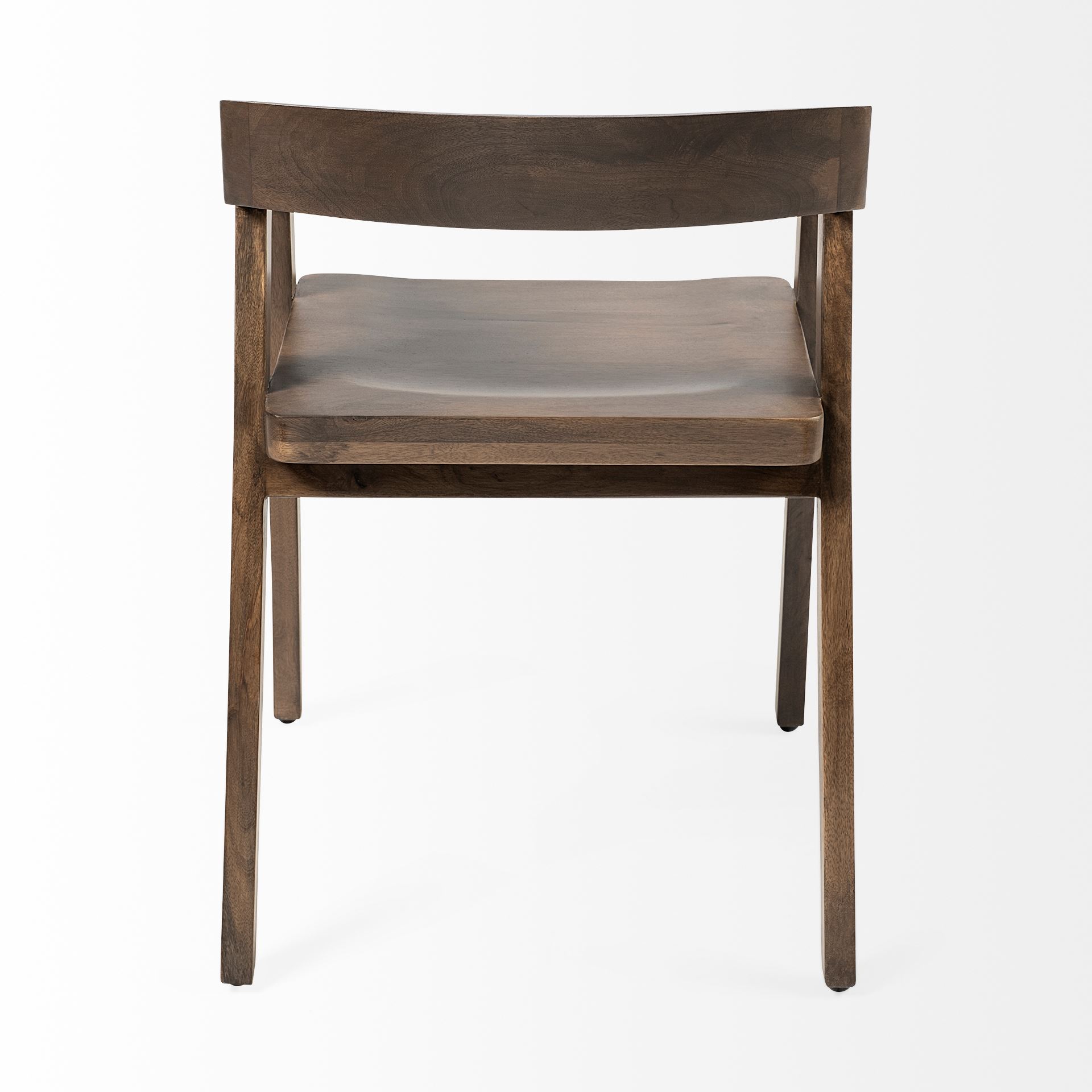 Nicholas I Onyx Brown Solid Wood Dining Chair, by Mercana, 20" length x 22" width x 30" height View 7