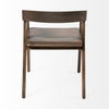 Nicholas Open Back Dining Arm Chair | Onyx Brown Wood, Dining Chair by Mercana, 20" length x 22" width x 30" height thumbnail 7