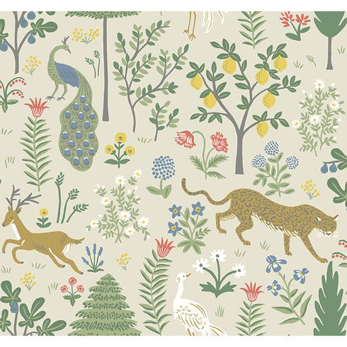 Menagerie Beige Wallpaper