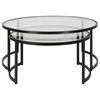 Rhea Black Nesting Coffee Tables Set/2, Furniture by Uttermost, 42" width x 18" height x 42" depth thumbnail 5