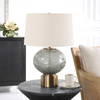 Lunia Gray Glass Table Lamp, by Uttermost, 17" width x 25" height x 17" depth thumbnail 4