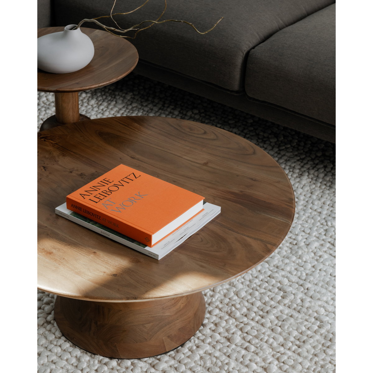 Nels Coffee Table Dark Brown, by Moe's Home, 30" width x 14" height x 30" depth View 6