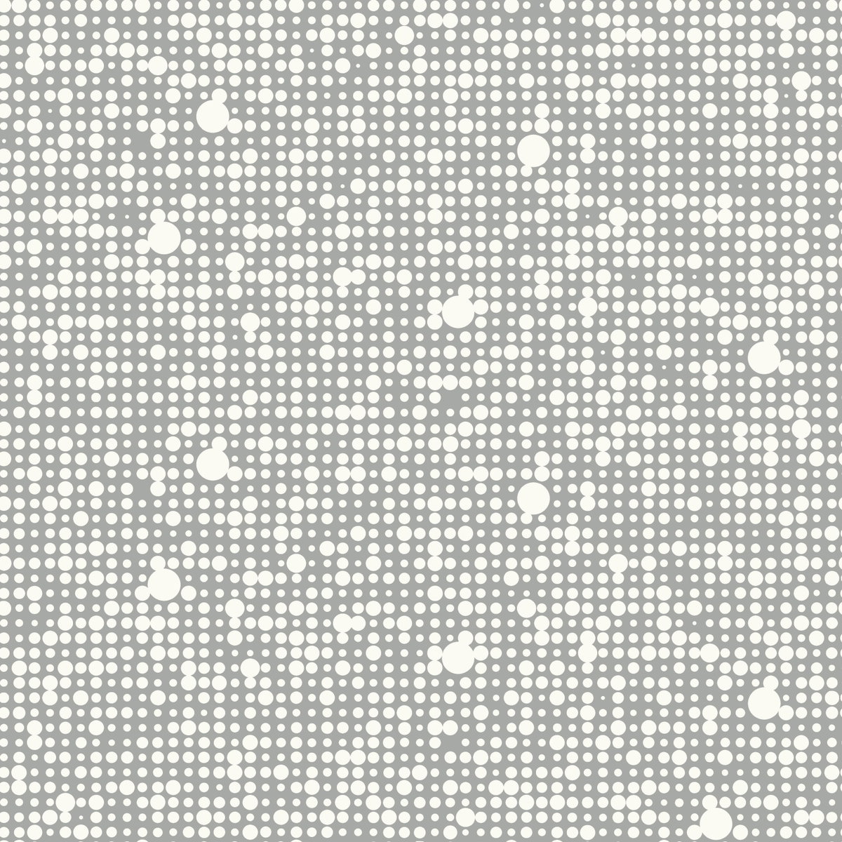 All Over Circles Grey Peel & Stick Wallpaper, by York Wall, 16'6" length x 1'8.5" width x 0.02" depth