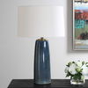 Submerged Deep Blue Table Lamp, by Uttermost, 16" width x 26.25" height x 16" depth thumbnail 4