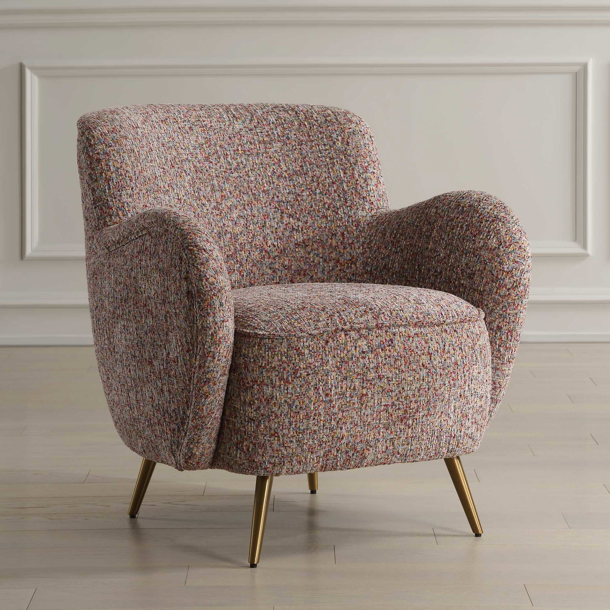 Gemstone Confetti Toned Accent Chair, by Uttermost, 29" width x 30" height x 29" depth View 4