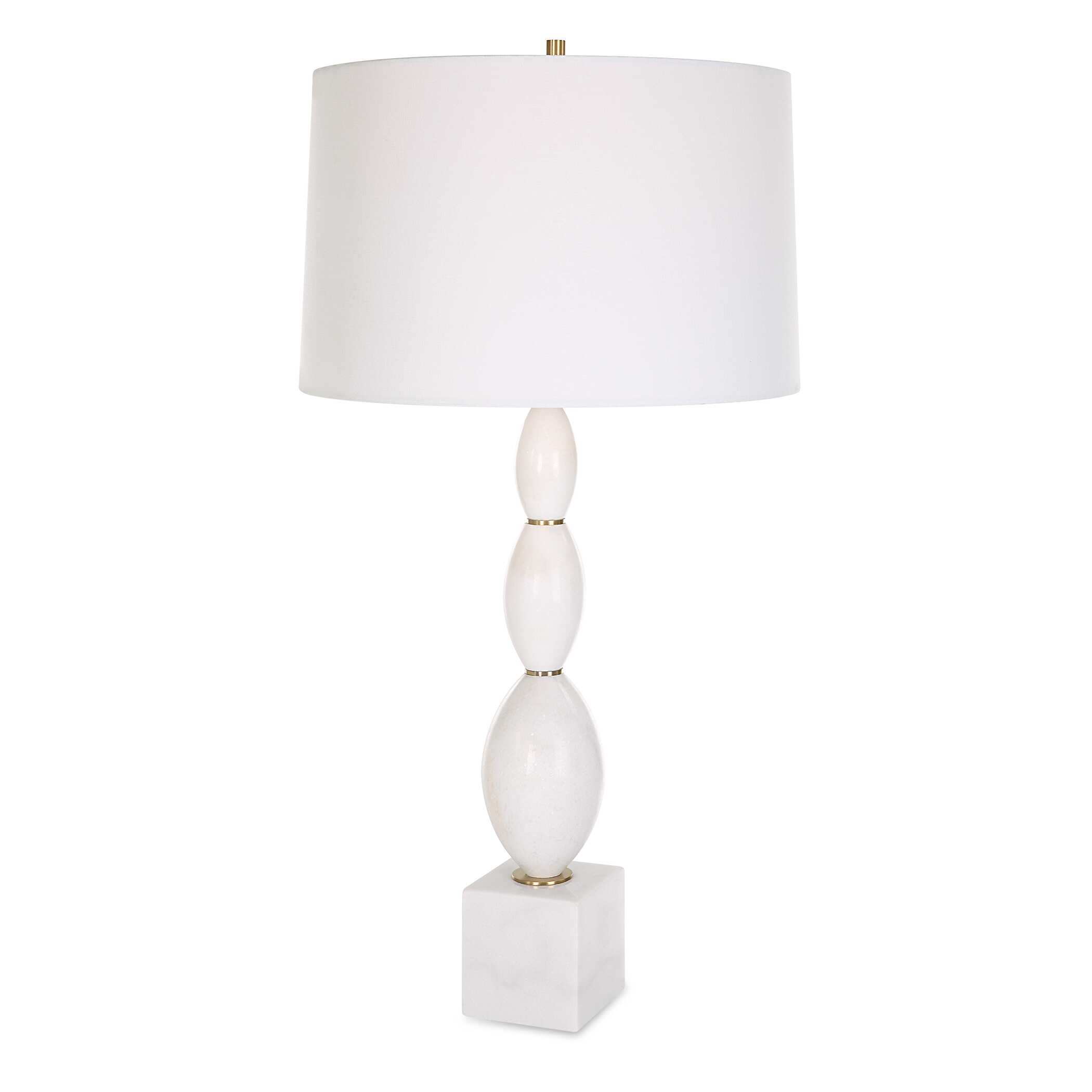 Regalia White Marble Table Lamp large image 