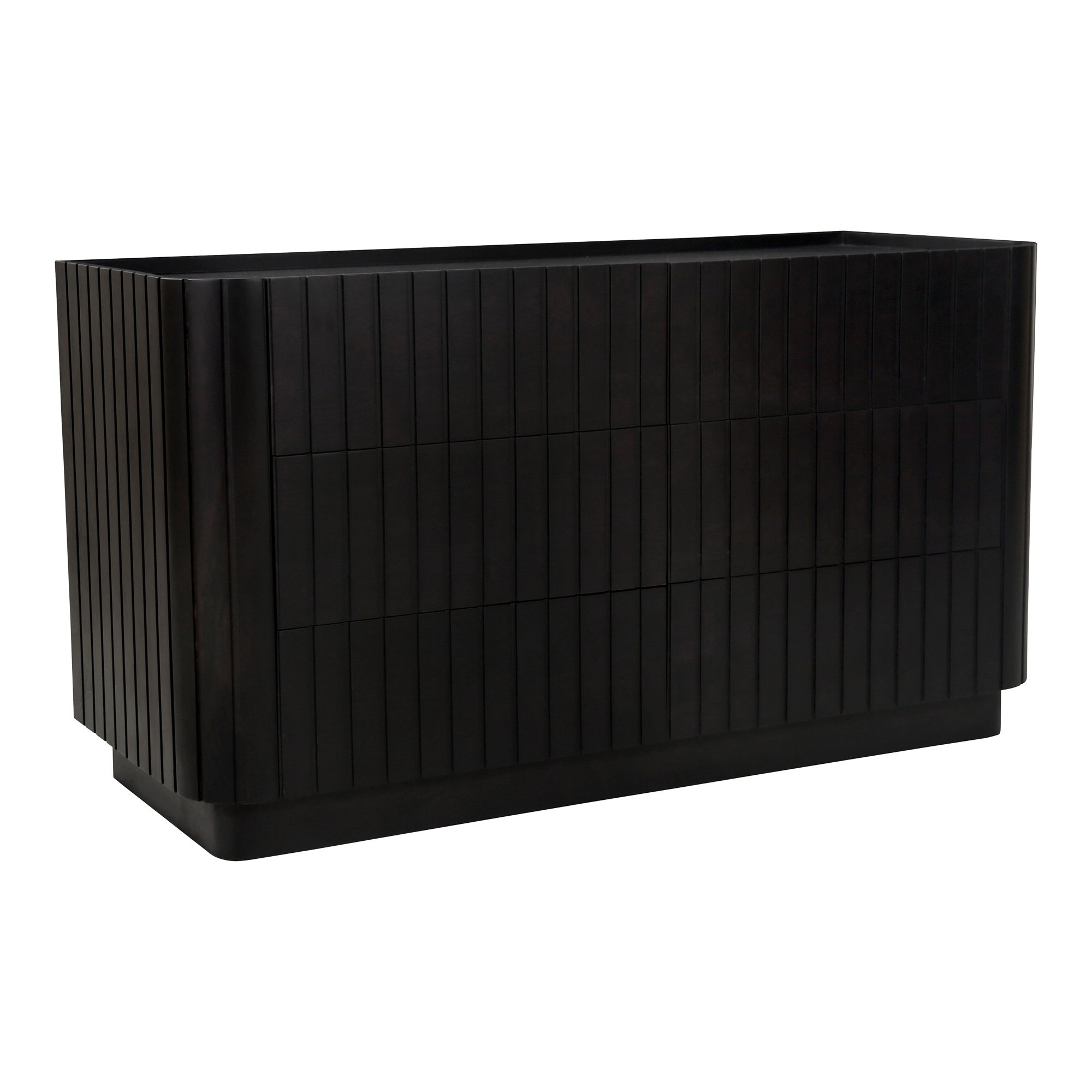 Povera 6 Drawer Dresser Black, by Moe's Home, 51" width x 28" height x 20" depth View 3
