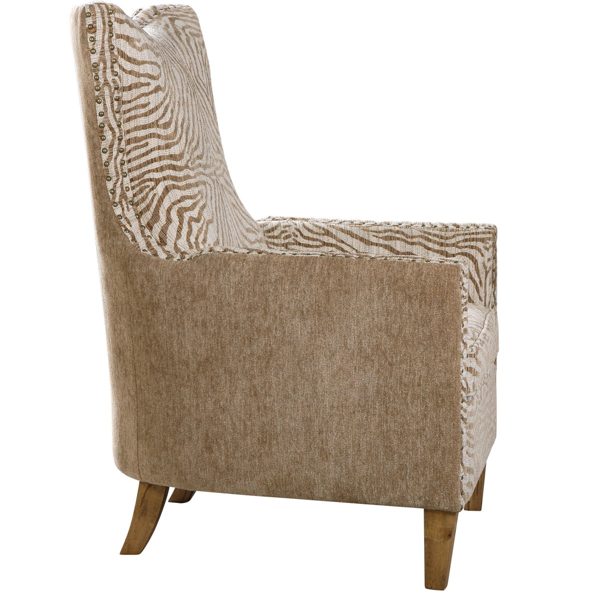 Kiango Animal Pattern Armchair, Accent Chair by Uttermost, 30.5" width x 42.5" height x 33" depth View 7