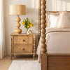 Marcellina Bed Queen Natural, by Dovetail, 64.5" width x 90" height x 87.3" depth thumbnail 8