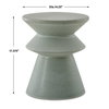 Imogene Seafoam Glaze Garden Stool, Side & End Table by Uttermost, 14.25" width x 17.37" height x 14.25" depth thumbnail 3