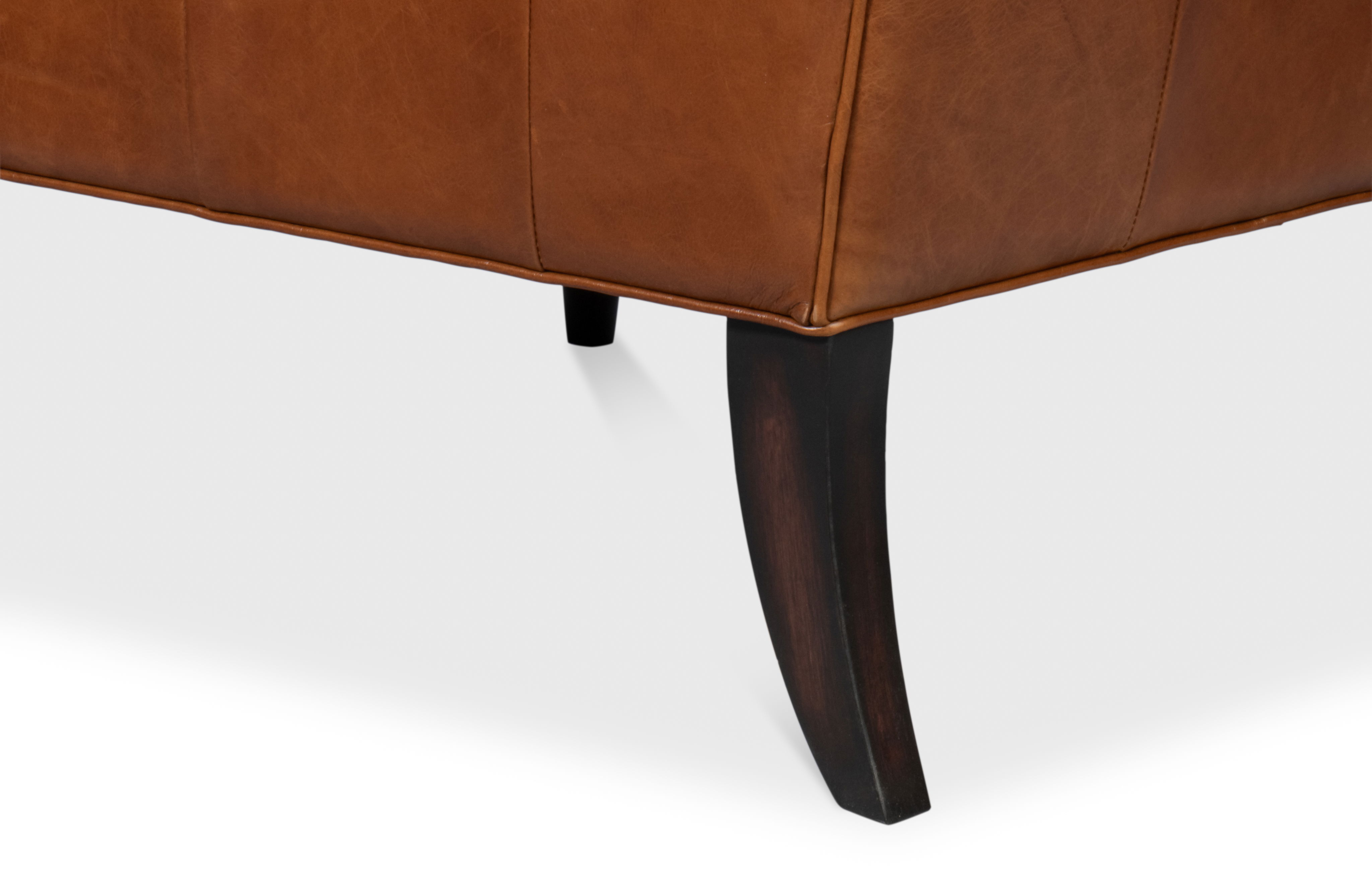 Benton Distilled Leather Chair Brown large image 