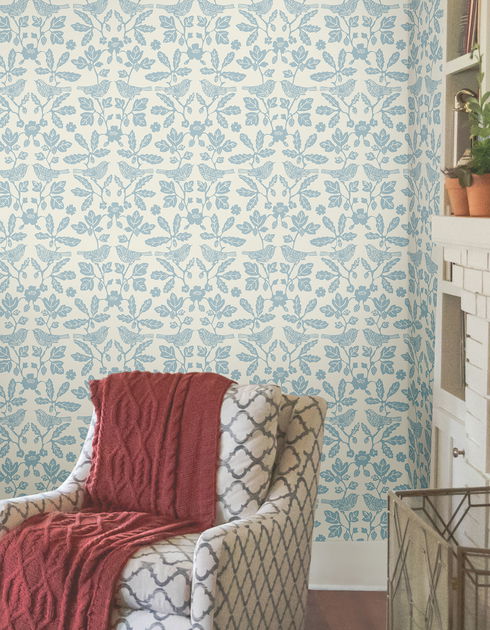 Sparrow & Oak Glacial Blue Peel & Stick Wallpaper